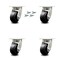 Service Caster 4 Inch Kingpinless Rubber on Steel Wheel Swivel Caster Set with Swivel Lock SCC SCC-KP30S420-RSR-BSL-4 - alternate 1